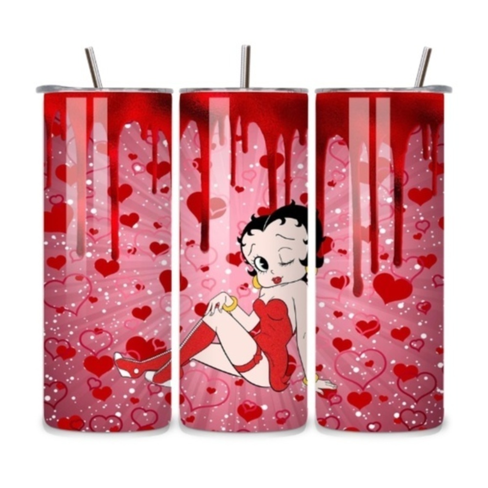 Betty Boop Red Drip 20oz Stainless Steel Tumbler